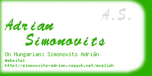 adrian simonovits business card
